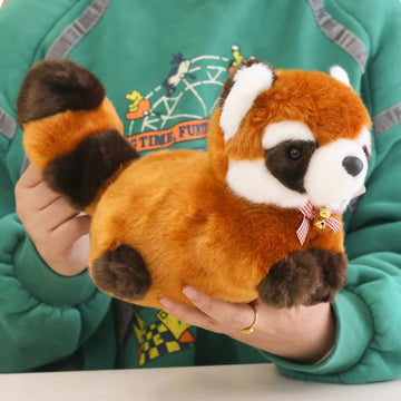 Cute Stuffed Red Panda Plush Toy with Small Bell, Animal Plushies
